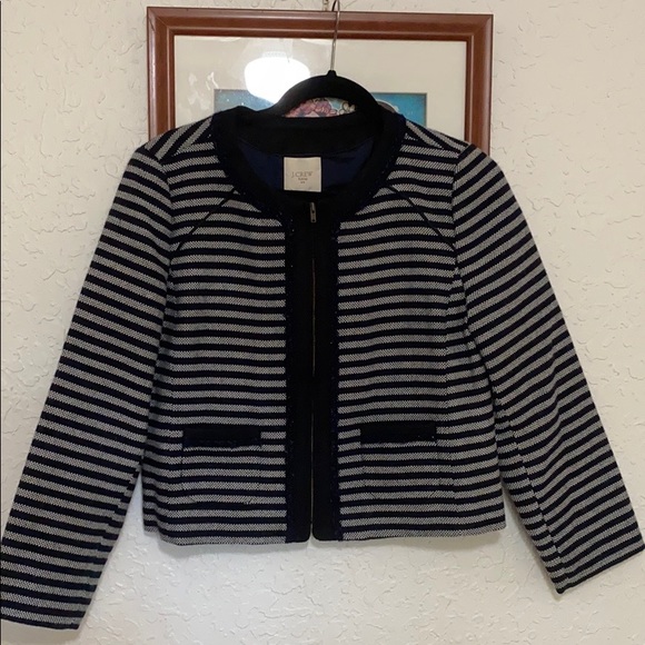 J. Crew Navy and White Striped Blazer - Picture 5 of 10